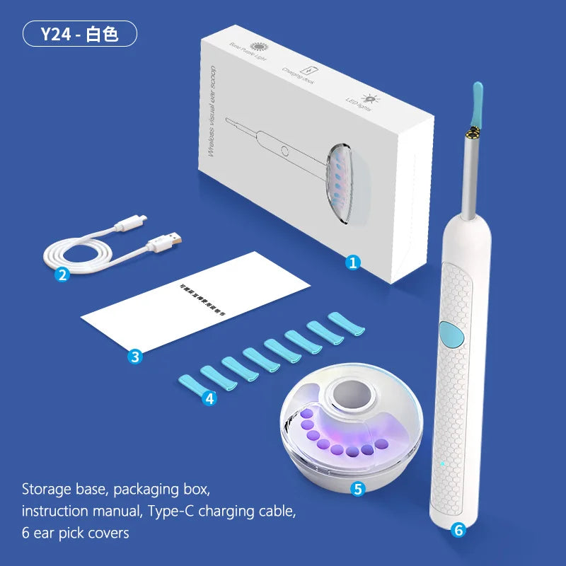 2025 New upgrade Visual Ear Wax Cleaner Camera Safe Earwax Removal Endoscope with 5M Camera Ear Cleaning Tools Ear Care