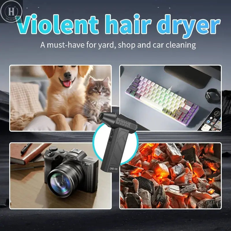 130000 RPM Electric Turbo Fan High-Speed Turbo Violent Fan Powerful Compressed Air Blower for Computer Keyboard Car Duster HALALZEN