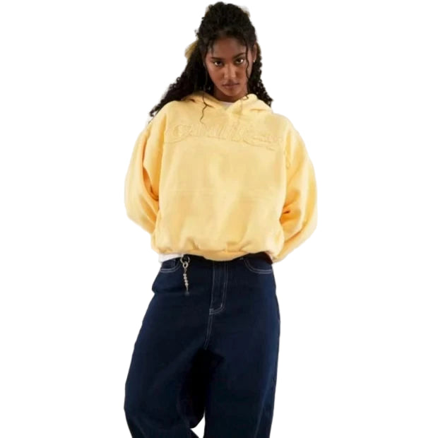 Y2k American Yellow Letter Patch Pullover Hoodie Men And Women Fashion Hip-Hop Casual Multifunctional Oversize Streetwear