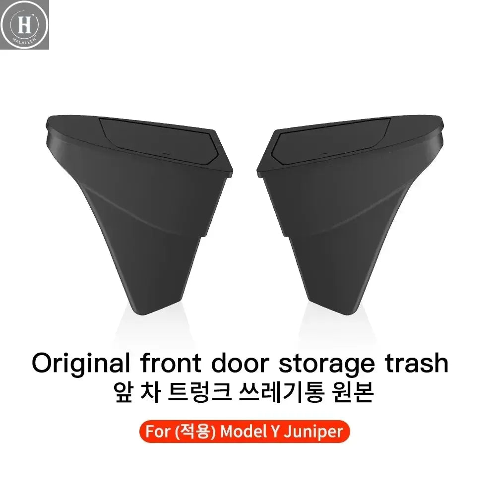 YZ For Tesla Model 3 Y Juniper Highland Rear Seat Storage Box Organizer Car Center Console Bins Backseat Trash Can Garbage Bag HALALZEN