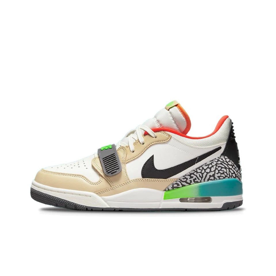 Original Air Jordan Legacy 312 Low 'White Cement' GS Size For Women Retro Classic Casual Street Basketball Shoes