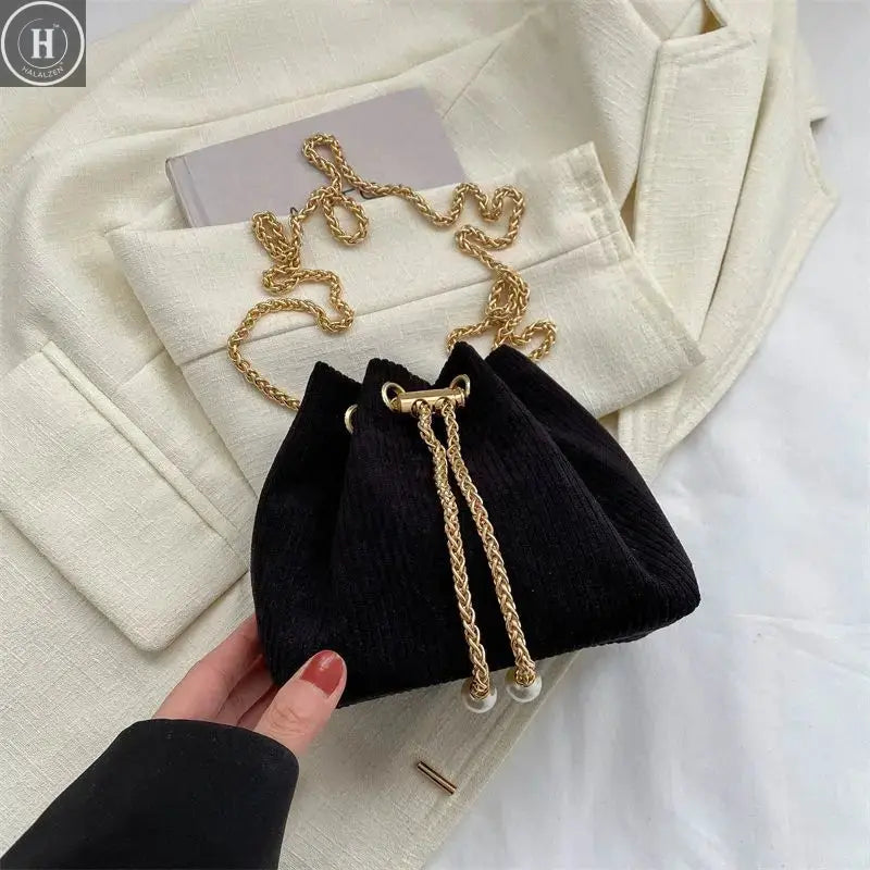 Summer women handbag new style mini bucket bag chain small shoulder bag 01-SB-mnstsr HALALZEN