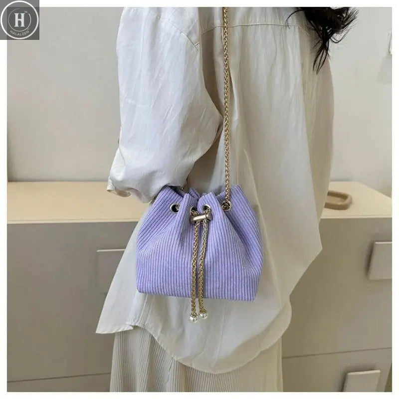 Summer women handbag new style mini bucket bag chain small shoulder bag 01-SB-mnstsr HALALZEN