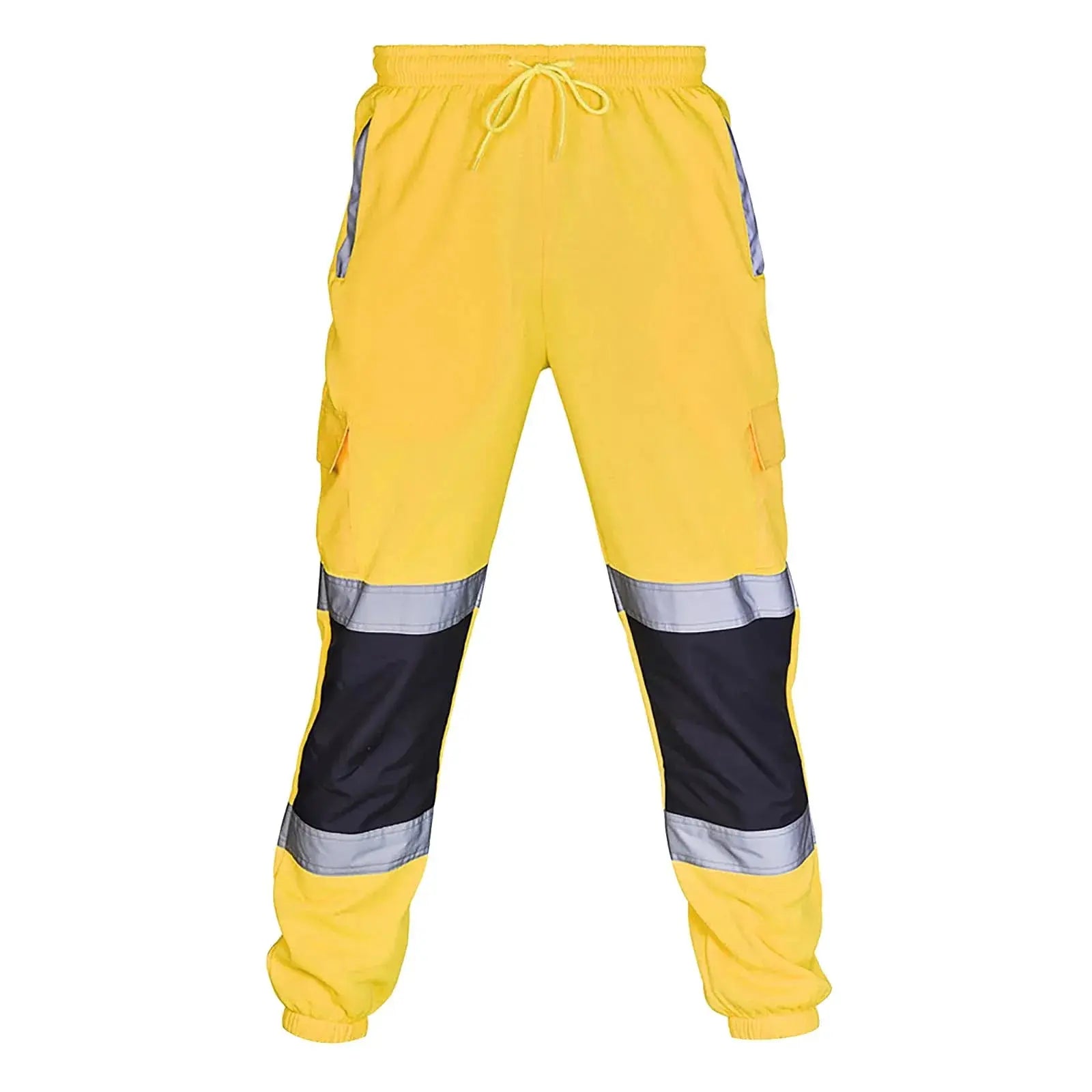 Reflective Stripes Strips Pants Men Work Trousers Hi Vis Pants High Visibility Work Wear Pants Road Construction Safety Trousers Halalzen UK