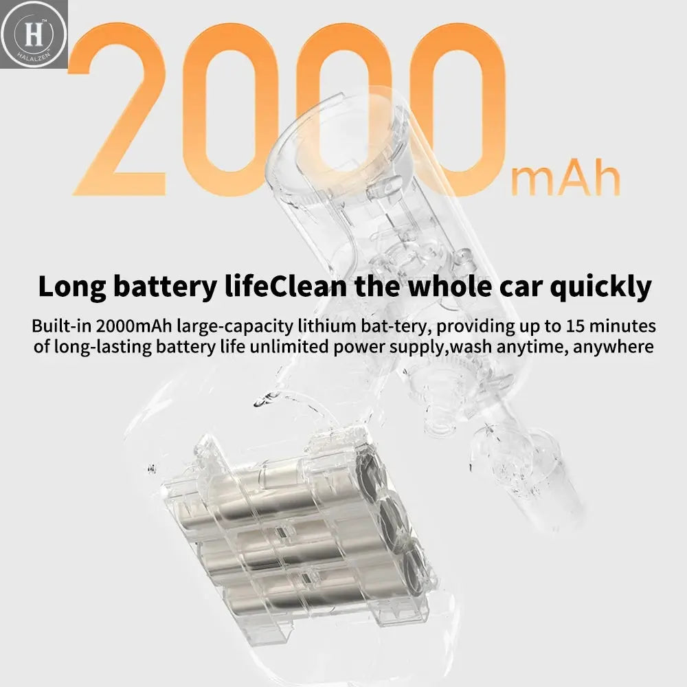 Original New Xiaomi Mijia Wireless Car Washer 2 160L/h Large Water Volum Efficient Flushing High Pressure Wireless cleaning MI HALALZEN