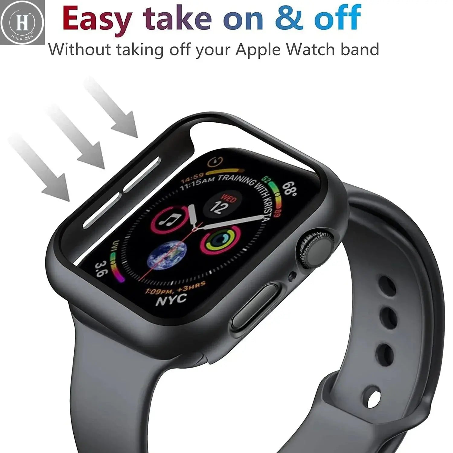 Tempered Glass+Cover For Apple Watch 11 10 9 8 7 46mm 42mm PC Bumper Screen Protector Case iWatch Series 7 6 5 4 SE3 44 40 45mm HALALZEN