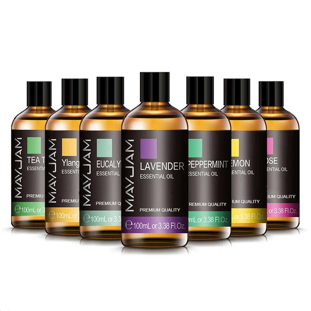 100ml Lavender Essential Oil Pure Natural Essential Oils for Help Sleeping Relaxing Diffuser Aroma Oil Rose Bergamot Ylang Ylang HALALZEN