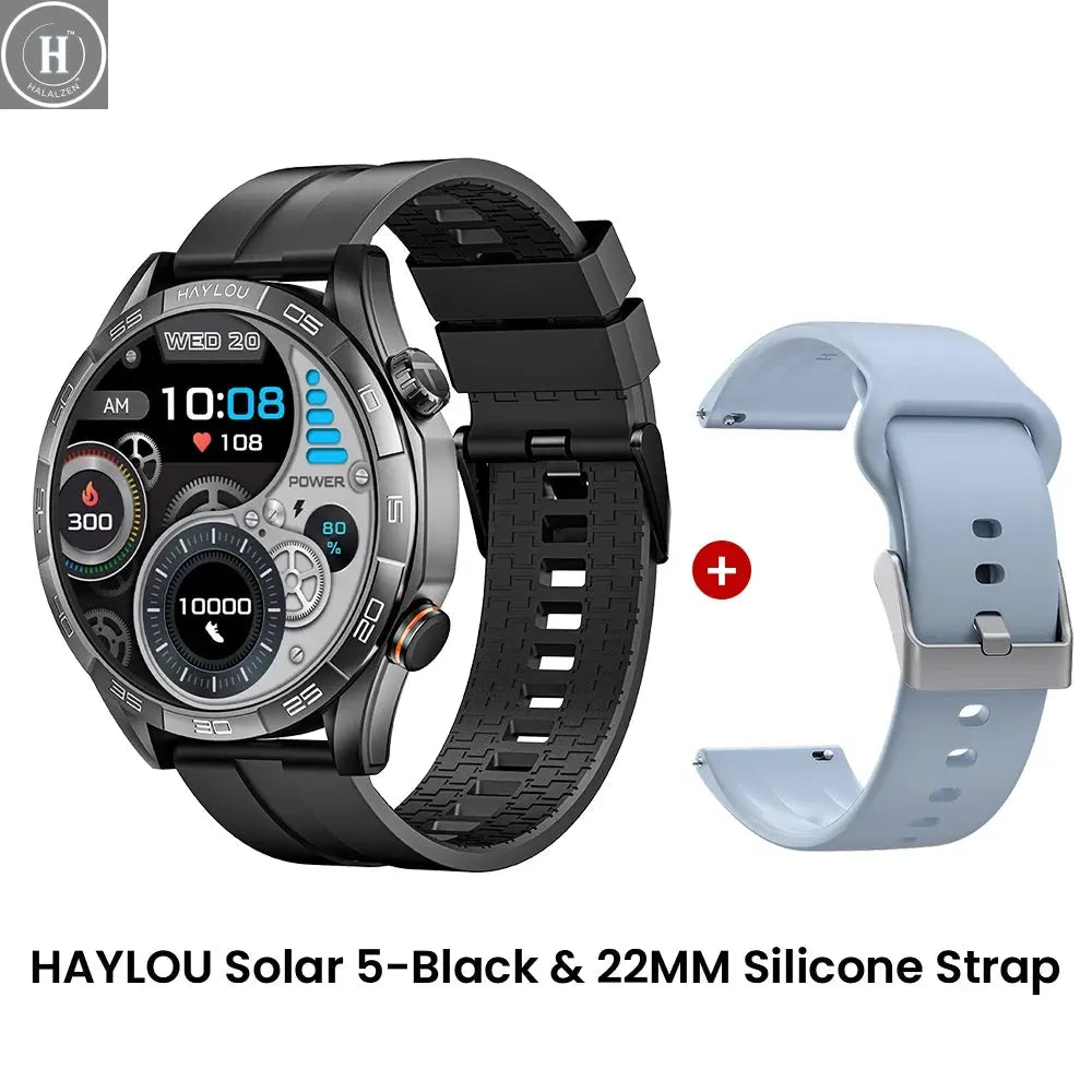 HAYLOU Solar 5 Voice Calling Smartwatch 1.58'' AMOLED Display 60Hz Smart Watch 24H Health Monitoring Sports Smartwatch for Men HALALZEN