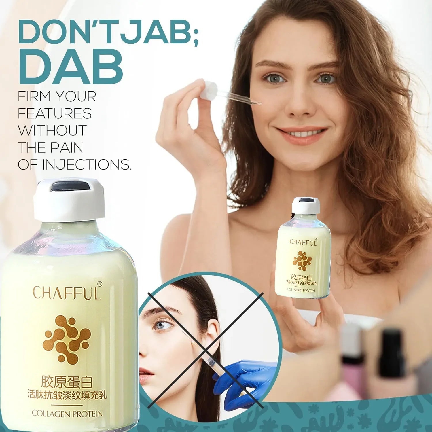 Collagen Face Serum skincare Facial Essence Liquid Firming Moisturizing Nourishing Facial Serum Skin Care HALALZEN