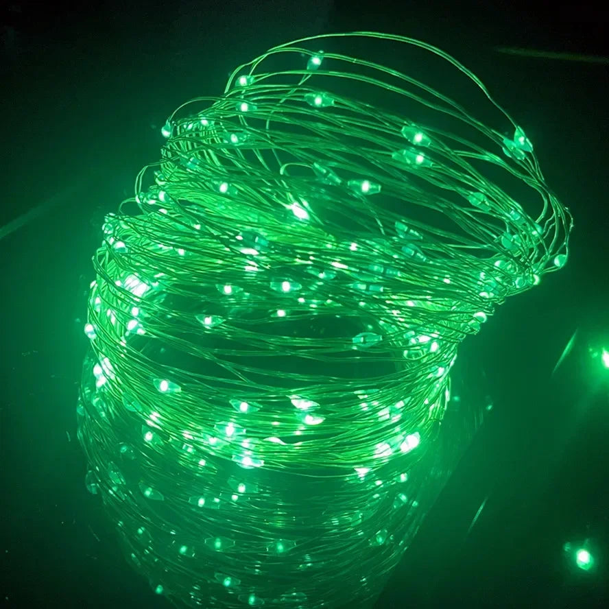 5/10/20M USB LED String Lights Copper Silver Wire Garland Light Waterproof Fairy Lights For Christmas Wedding Party Decoration