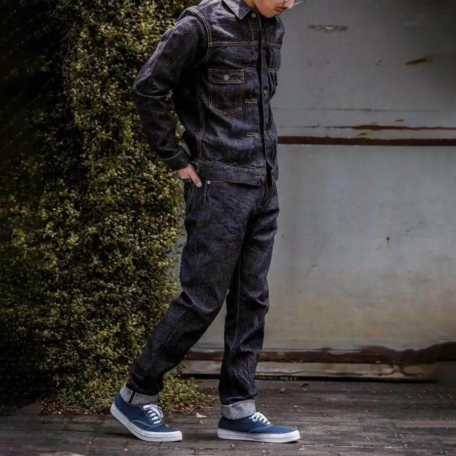 MOMOTARO Copper Dan Espresso Indigo Double Bag TYPE II Japanese Okayama Denim Jacket