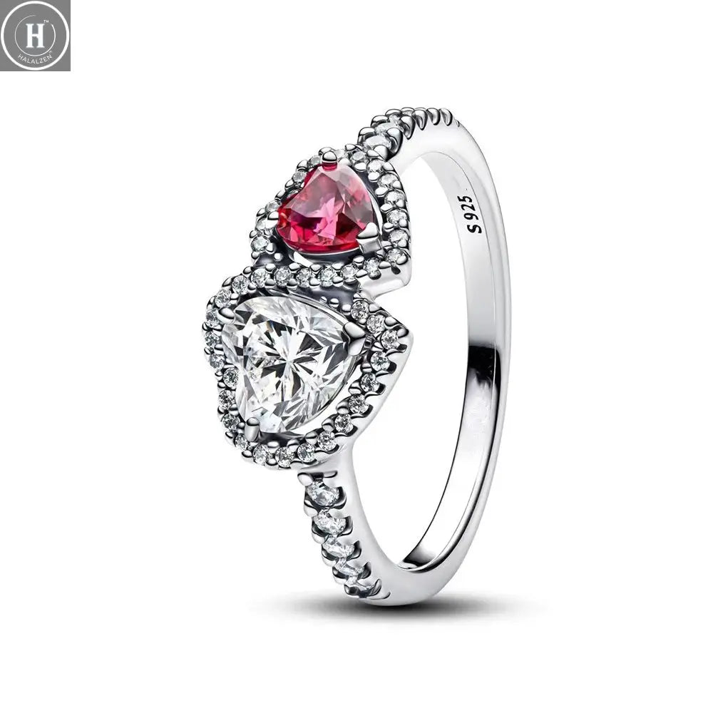 Hot Sale 925 Silver Rings Love Arrow Bow Lotus Heart For Mother Original Silver 925 Wedding Valentine's Day Ring Trinkets HALALZEN