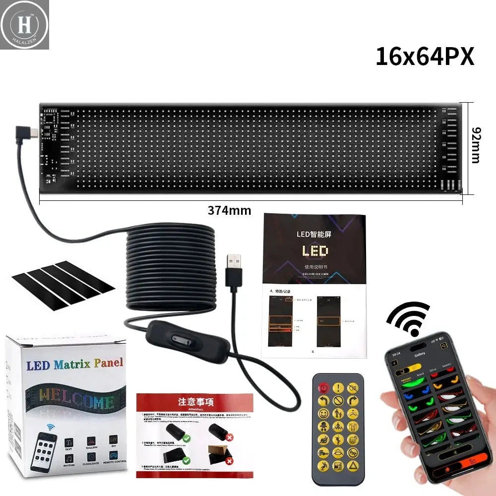 2PCS Devil Eyes Light Car Window Flexible LED Display Screen Matrix Pixel Panel Demon Dynamic Eye Light For Car Truck Windshield HALALZEN