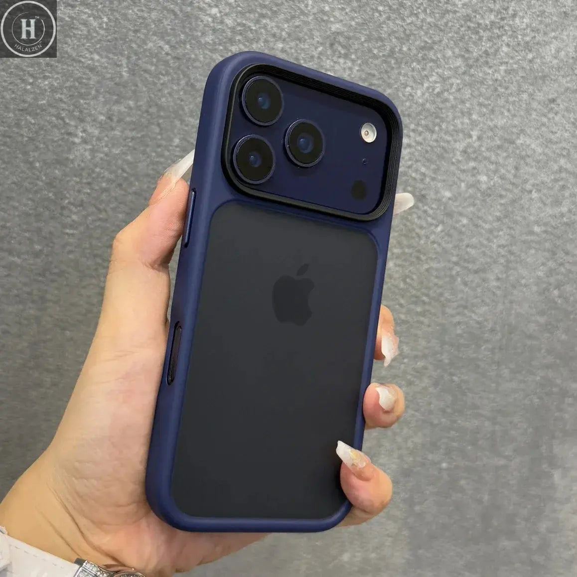 Luxury Orange Matte Transparent Phone Case For iPhone 17 Pro Max 17Pro 17 Metal Buttons Skin Feel Shockproof Protective Cover Halalzen UK