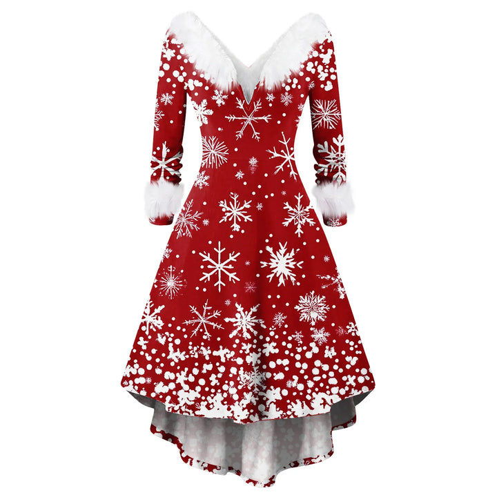 Christmas Party Printed Dresses For Women Vintage Christmas Midi Dress Casual Dresses Cocktail Dress Party Festive Dresses