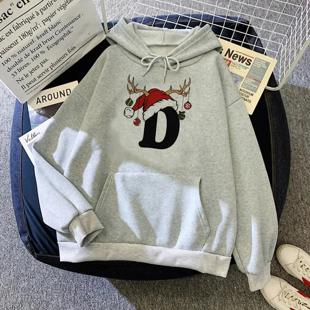 Christmas hoodie graphic funny harajuku kawaii pattern Japanese women pullover comfortable anime soft fabric Japanese