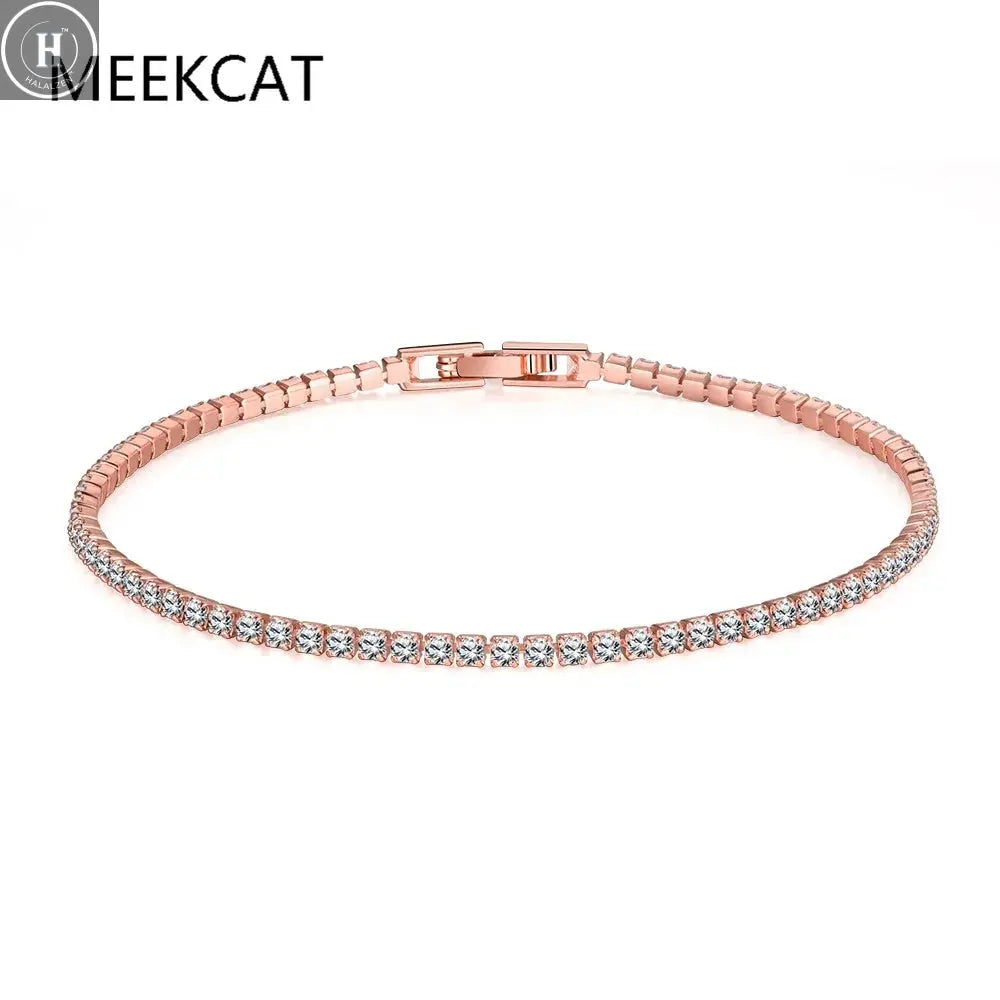 Real 3MM D VVS Moissanite Tennis Bracelet Passes Diamond Sparkling Test Solid S925 Jewelry Wedding Women Gift HALALZEN