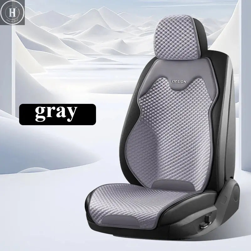 Universal Ice Silk Car Seat Cushion Breathable Seat Cover Sweat Absorption Cool Cushion Universal Split Single Sitting Rear Set HALALZEN