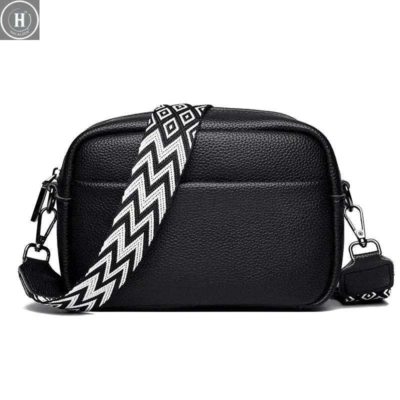 100% Genuine Leather High Quality Soft Cowhide Female Messenger Bag Sac Women Handbags Fashion Designer Brand Small Shoulder Bag HALALZEN