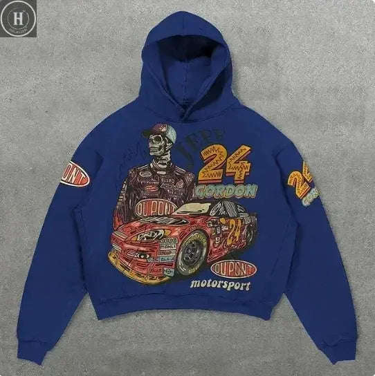 Explosions of New Harajuku Zipper Hooded Sweater Street Men and Women Retro Shirt Sweatshirt Gothic Jacket Hooded Couple Sweater HALALZEN