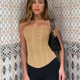 Skinny Sleeveless Tube Top Women Summer New Mesh Crop Corset Tank Party Streetwear Chest Halalzen