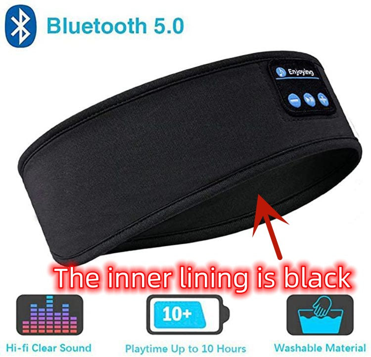 Wireless Bluetooth Sleeping Headphones Headband Thin Soft Elastic Comfortable Music Ear Phones Eye Mask For Side Sleeper Sports Halalzen