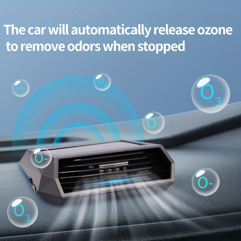 Solar powered car air purifier automatic parking operation effectively decomposes odors sterilizes and disinfects without the need for consumables Solar panel builtin lithium battery fully charged with a range of 1015 days