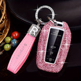 Dazzling Luxury Womens Rhinestone Car Key Fob Cover Chain  Premium Protection for Toyota Models including Prius Camry Corolla RAV4 and More  A Stylish Fashion Accessory to Secure  Enhance Your Key